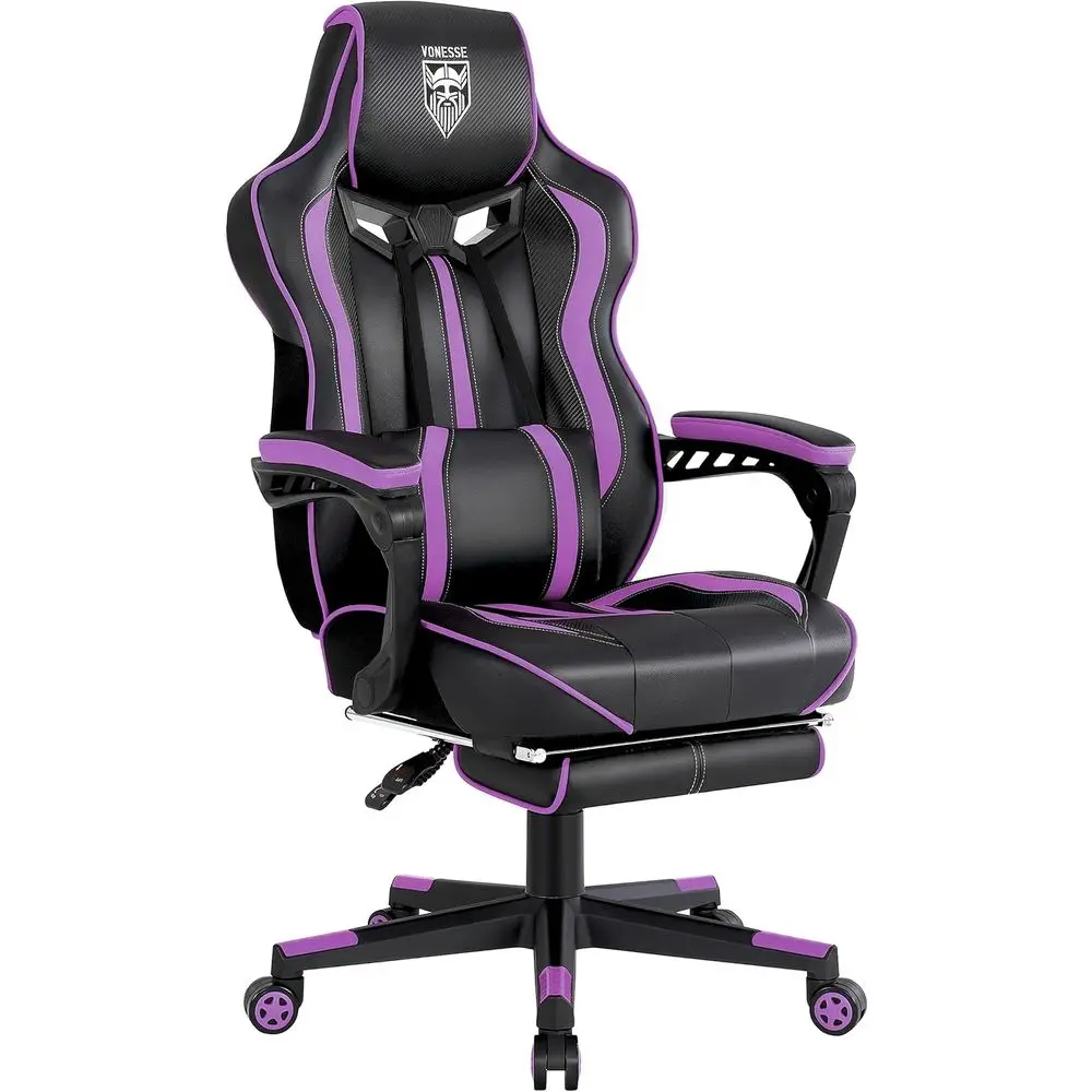 Pc Gaming Chair - Ergonomischer Gaming-Stuhl für Erwachsene mit Massagefunktion,