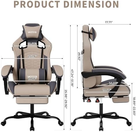 Gaming-Stuhl mit Massage, Ergo – Pc Gaming Chair Bewertung und Preis