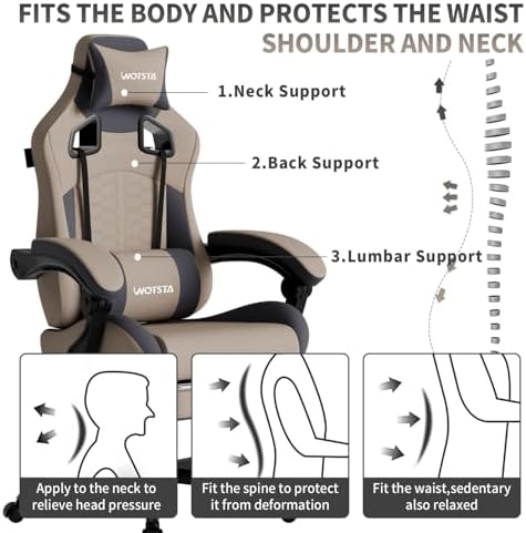 Gaming-Stuhl mit Massage, Ergo – Pc Gaming Chair Bewertung und Preis